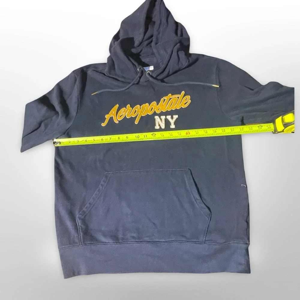 Aeropostale NY Navy Blue Graphic Hoodie Sweatshirt Men's‎ Size L